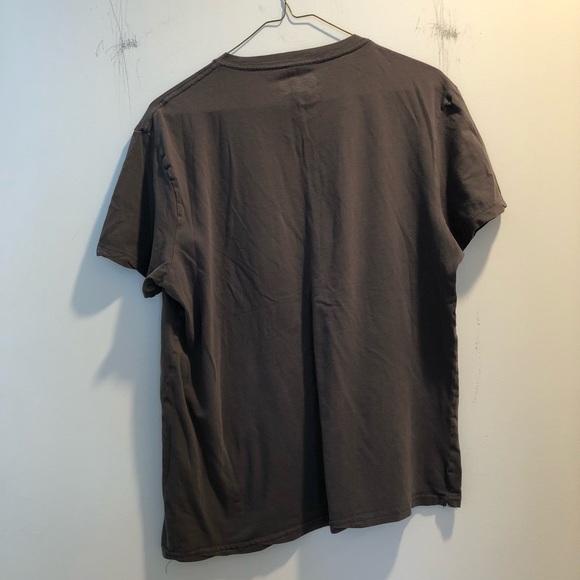 Gray casual Men’s Slim Fit v-neck shirt - Picture 5 of 6